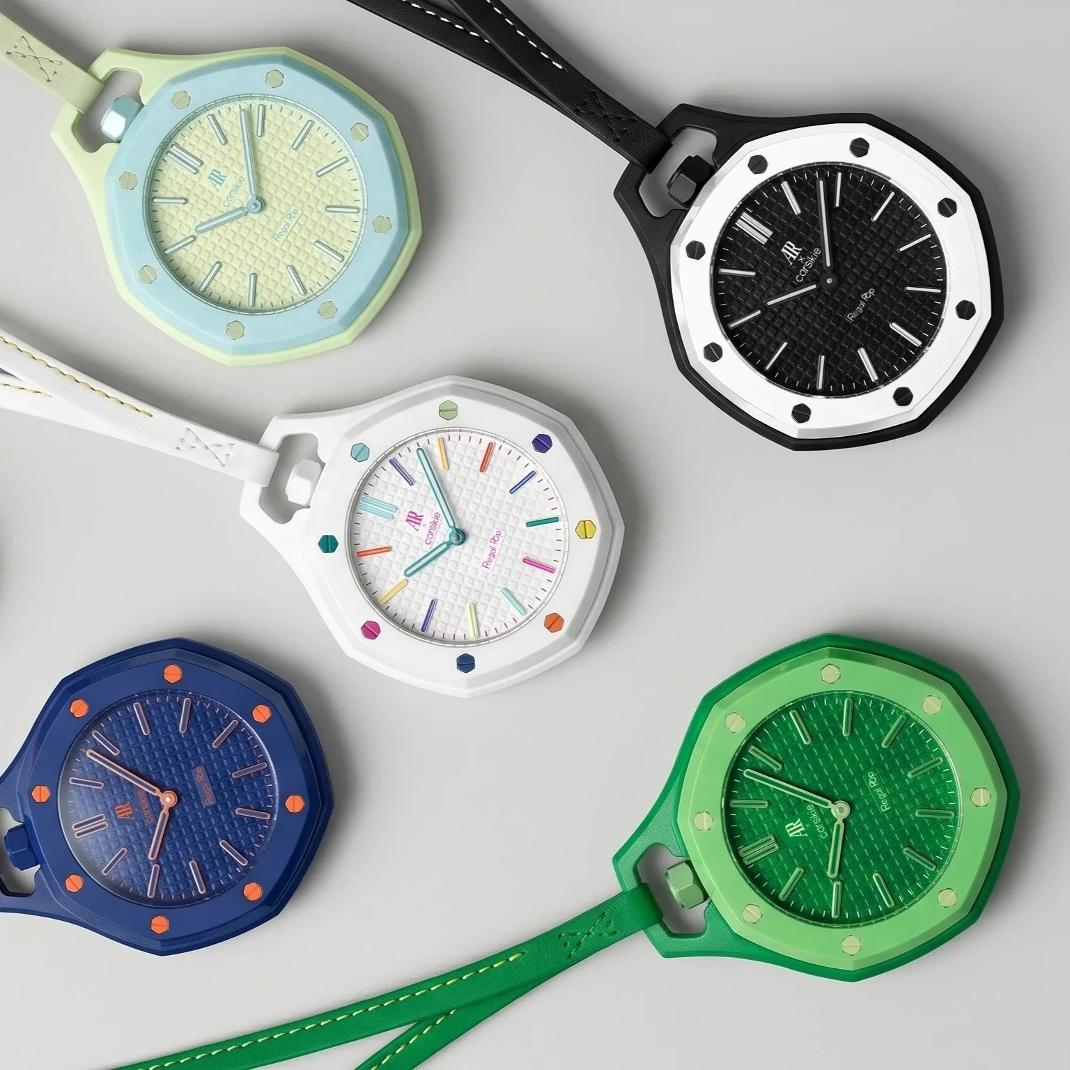Venta Directa de Fábrica, Reloj de Cuarzo AR Carsikie para Hombre, Colgante Decorativo, Estilo Real, Reloj de Bolsillo Colaborativo en Colores Pastel