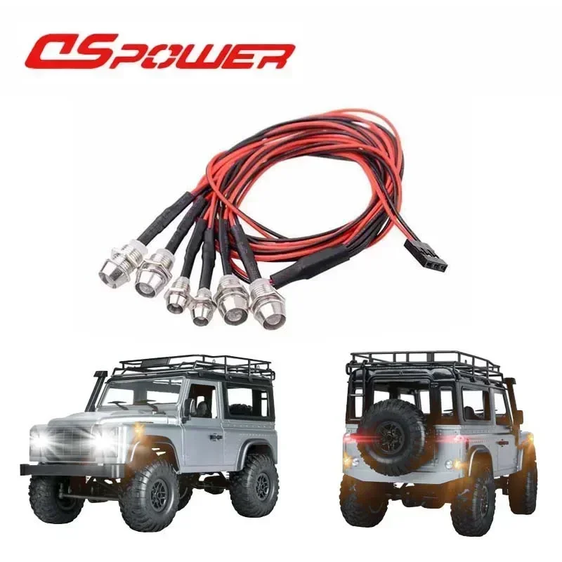 Lámpara de coche RC de 3mm, 5mm, 8mm, luces LED universales para camión trepador de control remoto 1/8 1/10 1/12 1/24 Axial Scx10 Traxxas Trx4 WPL Redcat Tamiya
