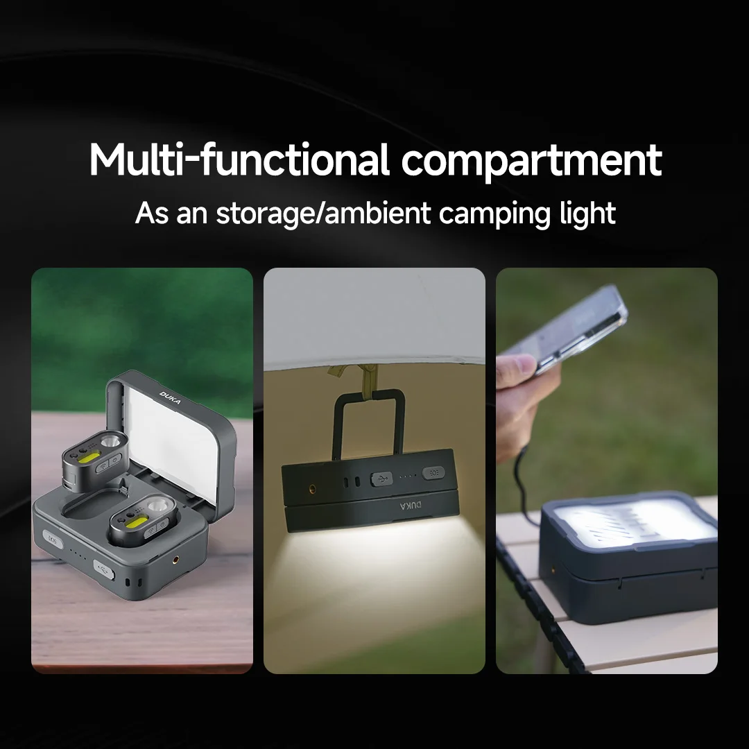 ATuMan DUKA MH1 Kit de faros multifuncionales USB recargable portátil potente Led Cob Sensor de movimiento faro