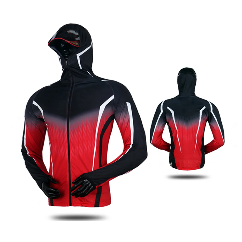 Ropa de pesca de verano para exteriores, camisa de pesca con capucha de secado rápido transpirable de manga larga, ropa de senderismo con protección solar