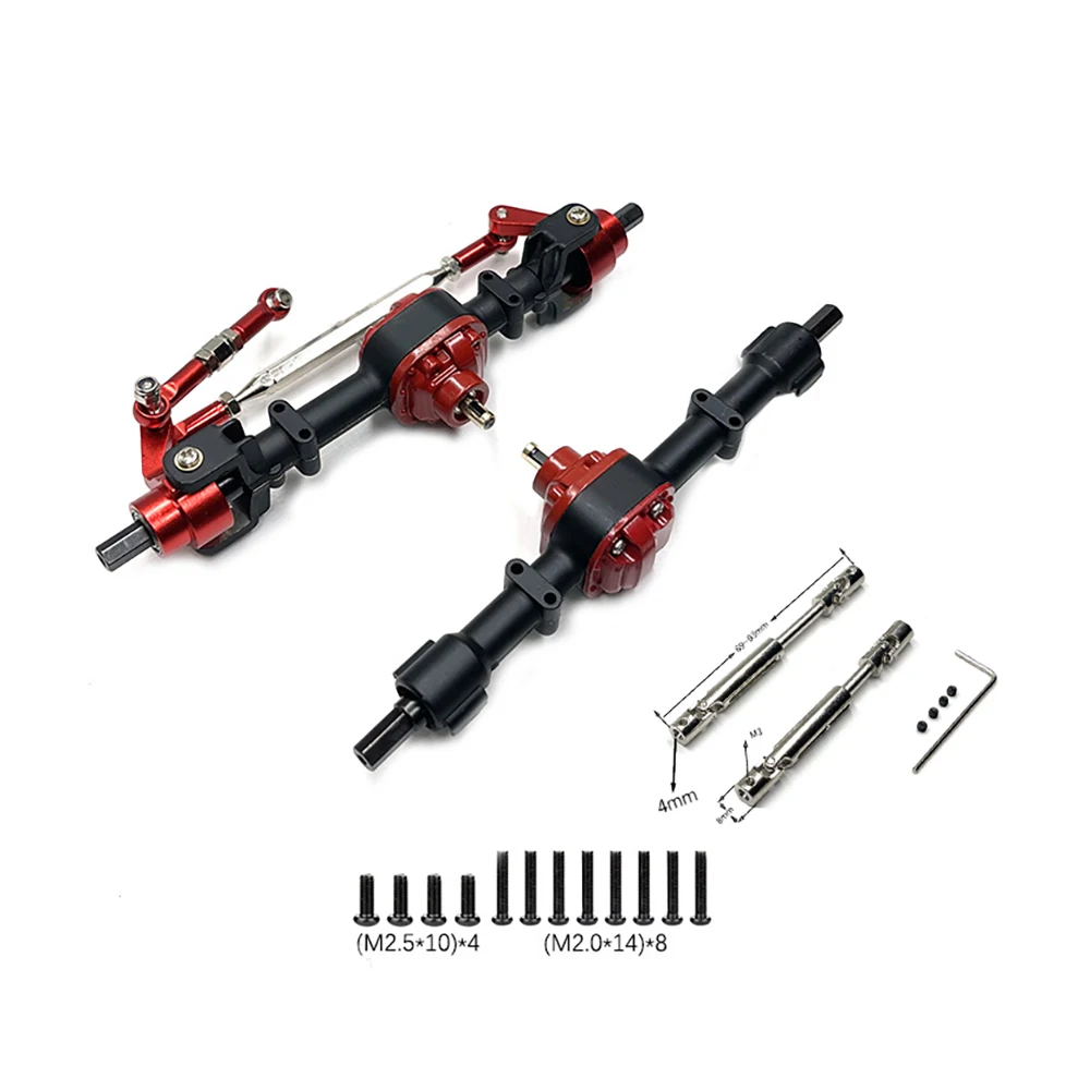 Eje Delantero y Trasero de Metal para MN78 MN82 con Eje de Transmisión de 3mm a 4mm, CVD1/12, Piezas de Mejora y Accesorios para Coche RC