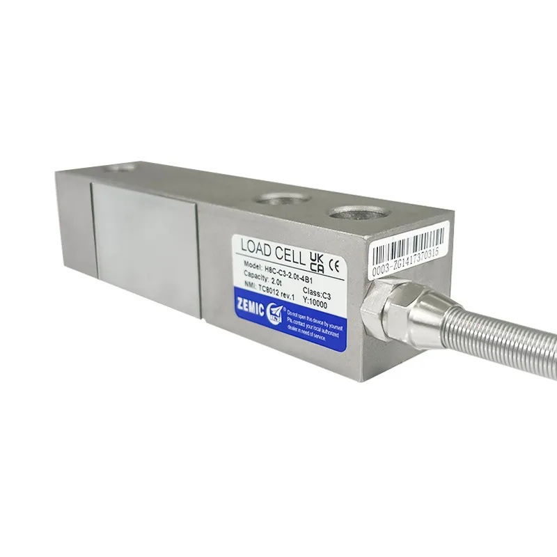 Sensor de peso H8C, celda de carga de viga de cizallamiento 500kg-10Ton 2mV/V 5-12VDC para sistemas de pesaje industrial, celda para plataforma de tolva de tanque