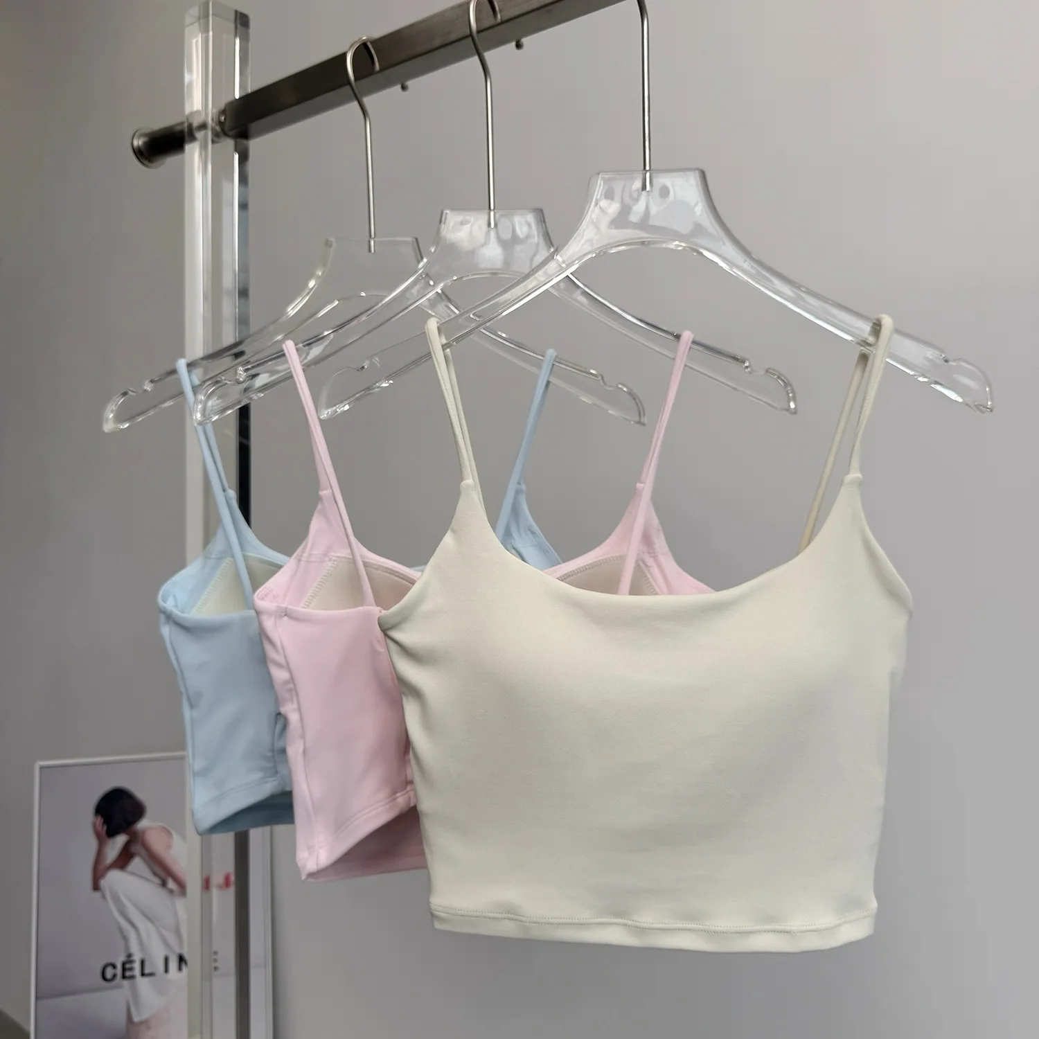 Sujetador deportivo, traje de Yoga integrado con espalda de belleza de verano para mujer, chaleco, tirantes, entrenamiento de Pilates, sujetador de Fitness