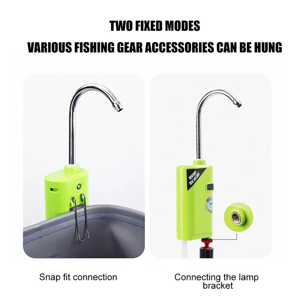 Bomba de aire bomba de oxígeno de agua con sensor multi-función recargable al aire libre pesca aparejos de pesca