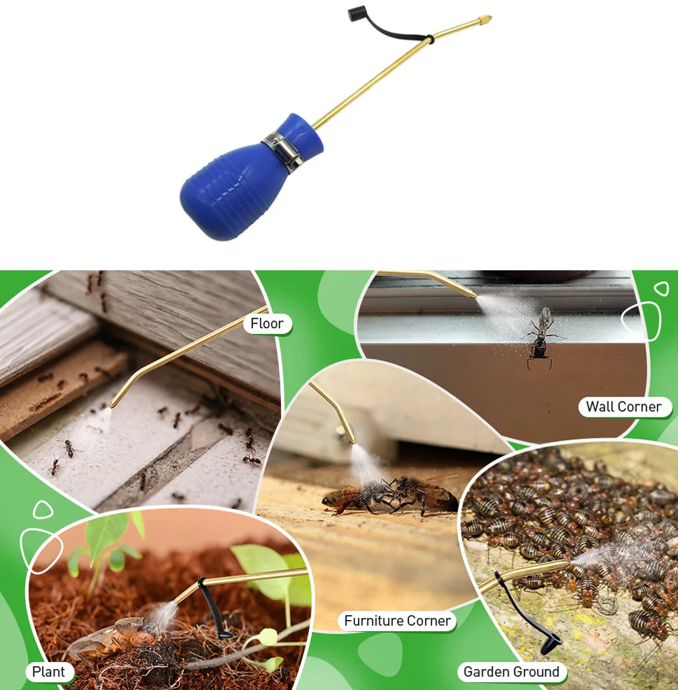 Sbestily Pulverizador de Polvo para Jardín, Asesino de Termitas, Repelente de Plagas, Control de Plagas de Diatomeas para Muebles y Plantas, Pulverizador de Jardinería