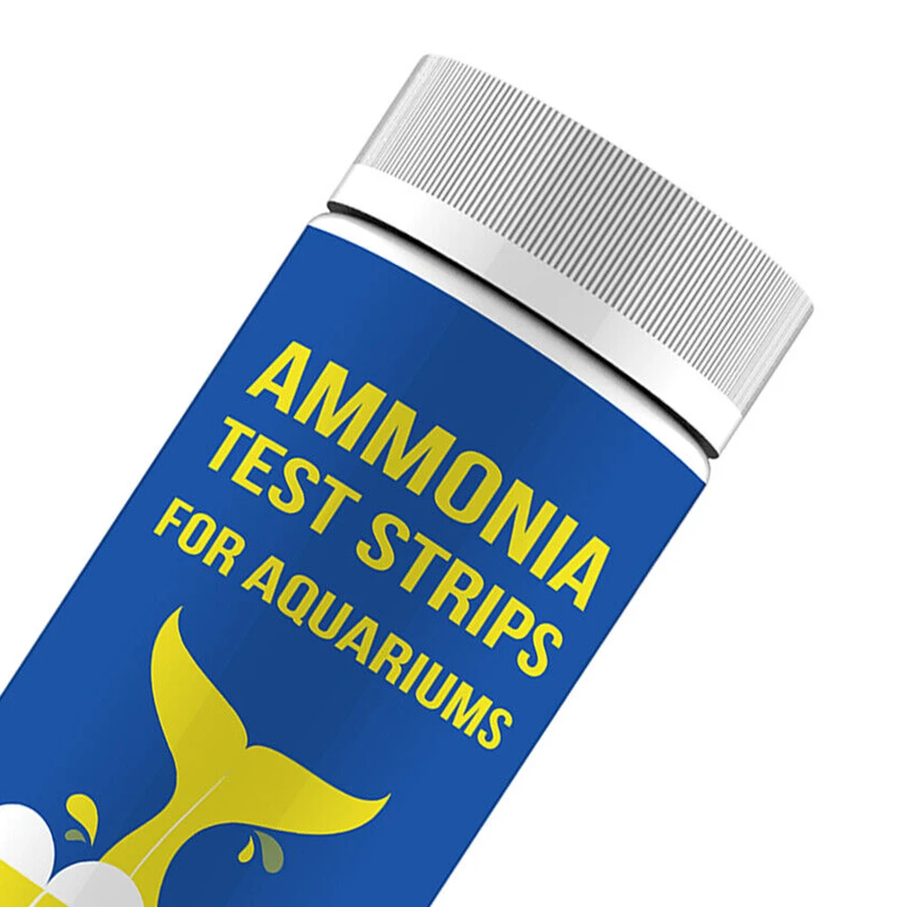 Kit de tiras reactivas de calidad del agua rápida, nitrógeno y amoniaco, 50 unidades, para acuario de agua dulce y salada, profesional
