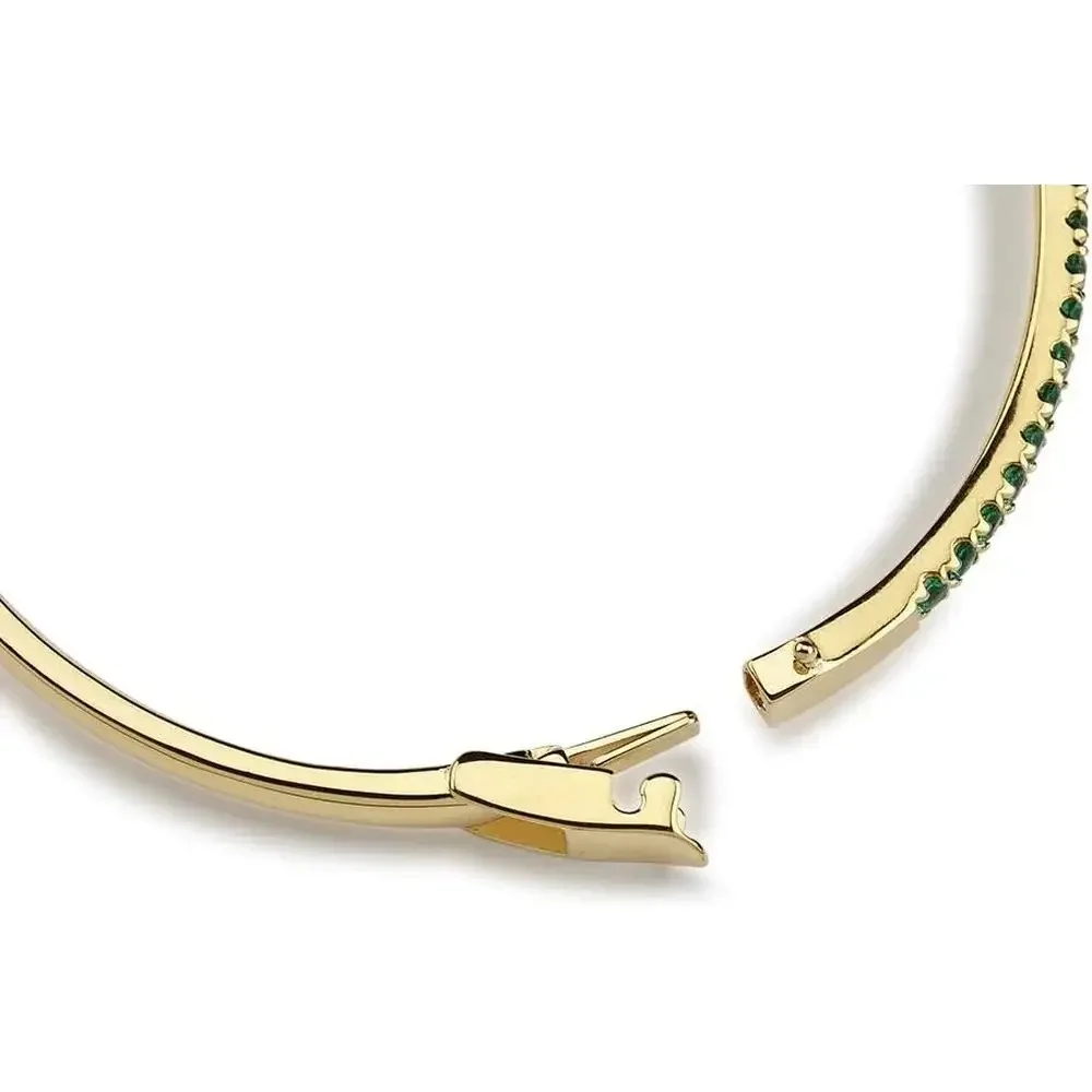 Enlace de prueba. No Comprar. No se realizará la entrega después de realizar el pedido. Este producto es solo para pruebas!! Brazalete de esmeraldas sintéticas en oro amarillo con cierre de doble seguridad.