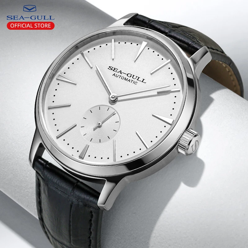 Reloj de Pulsera Mecánico para Hombre Seagull New Business, Resistente al Agua 50m, Correa de Cuero, Reloj Masculino para San Valentín, Relogio Masculino 6075