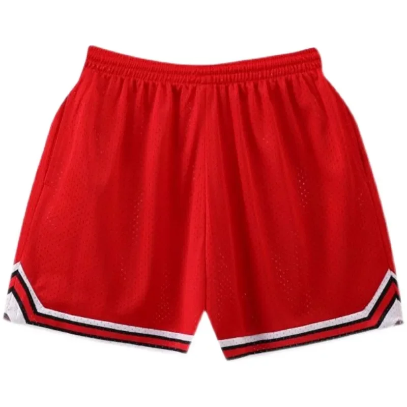 Pantalones de baloncesto para hombre y mujer, Shorts deportivos americanos, transpirables, informales, para correr, holgados, absorbentes de sudor, Verano