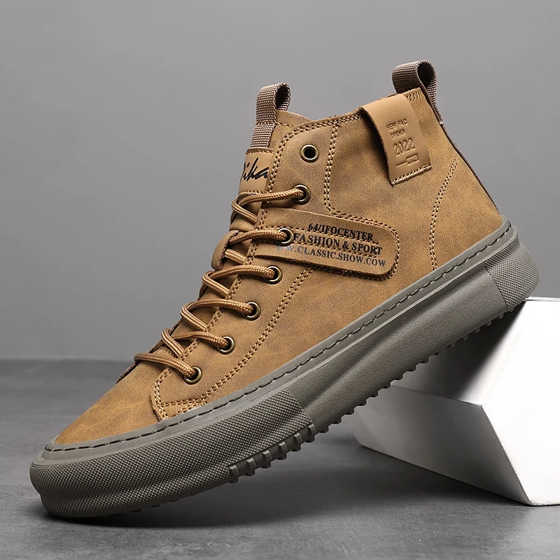 Zapatos Casuales de Negocios para Hombre, Zapatos con Suela Gruesa que Aumentan la Estatura, Zapatos Ligeros de Media Caña de Color Sólido, Modernos, Cómodos, Uniformes, Formales, de Caña Alta