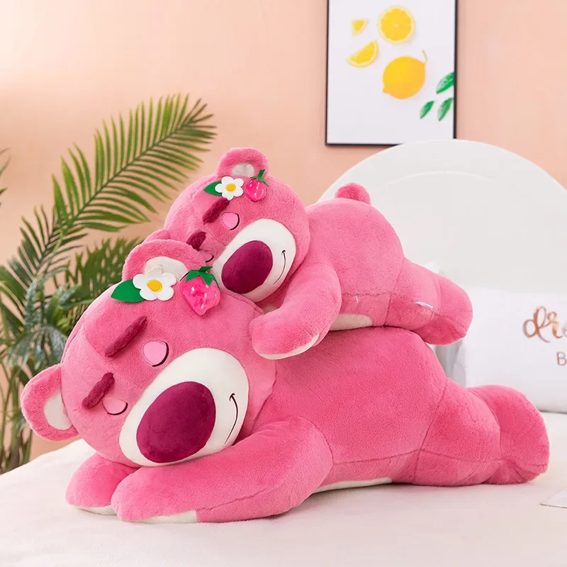 Nuevo Peluche de Oso Lotso con Diseño de Fresa, Almohada de Peluche para Niños, Niñas, Amigos, Regalo de Cumpleaños o Festividades