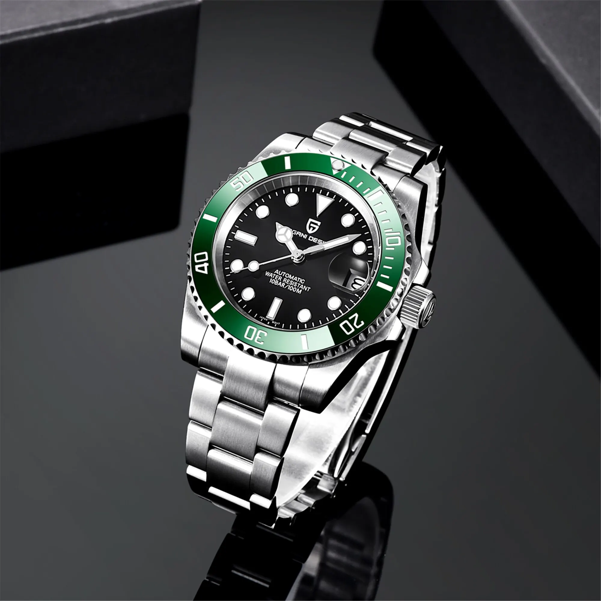 Reloj Mecánico Automático para Hombre PAGANI Design 2026, Miyota 8215, Cristal de Zafiro, 40 mm, Acero Inoxidable, Resistente al Agua
