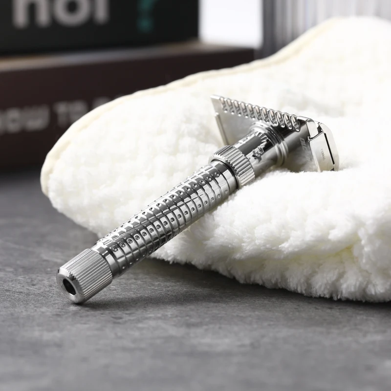 Afeitadora de seguridad ajustable para hombre Yaqi Ultima Open Comb de acero inoxidable