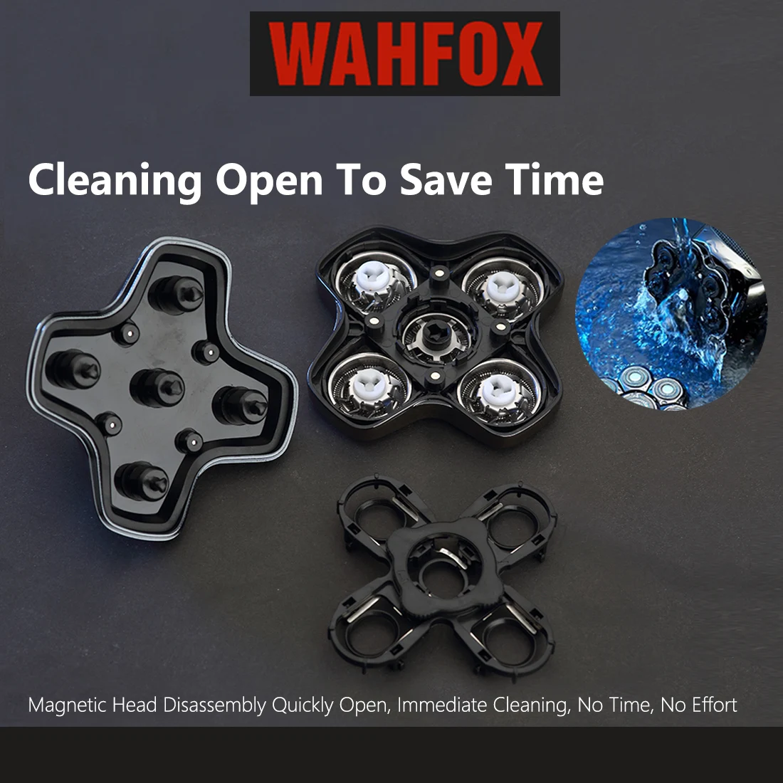 Cabezales de Repuesto WAHFOX para Afeitadora SKULL SHAVER PITBULL