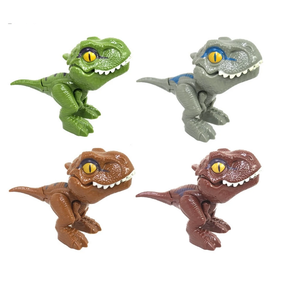 Dinosaurio Jurásico Triceratops tiranosaurio modelo juguetes para niños dinosaurios creativos para morder los dedos juguete interactivo regalo para niños