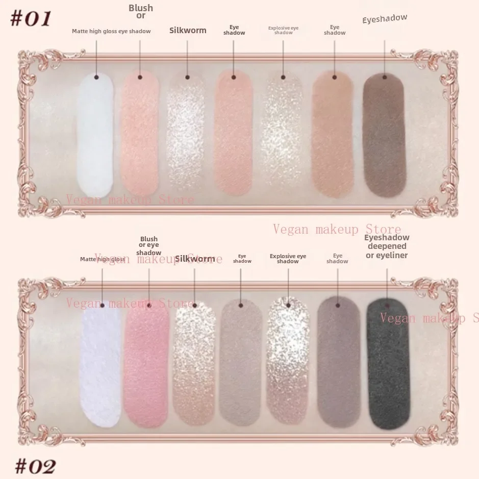Flowerkaren-paleta de cutis Facial, colección de Cupido de fresa, colorete, sombra de ojos, resaltador, flor, paleta bronceadora Facial