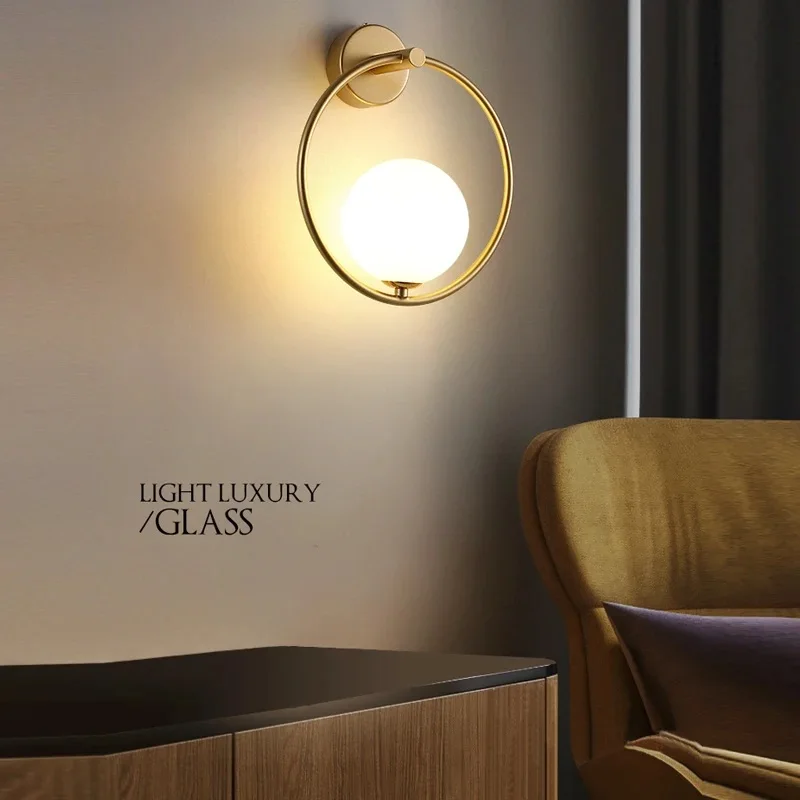Lámparas LED de pared para interiores con bombilla G9 para dormitorio, sala de estar, luces de pared nórdicas, candelabro de pared para pasillo