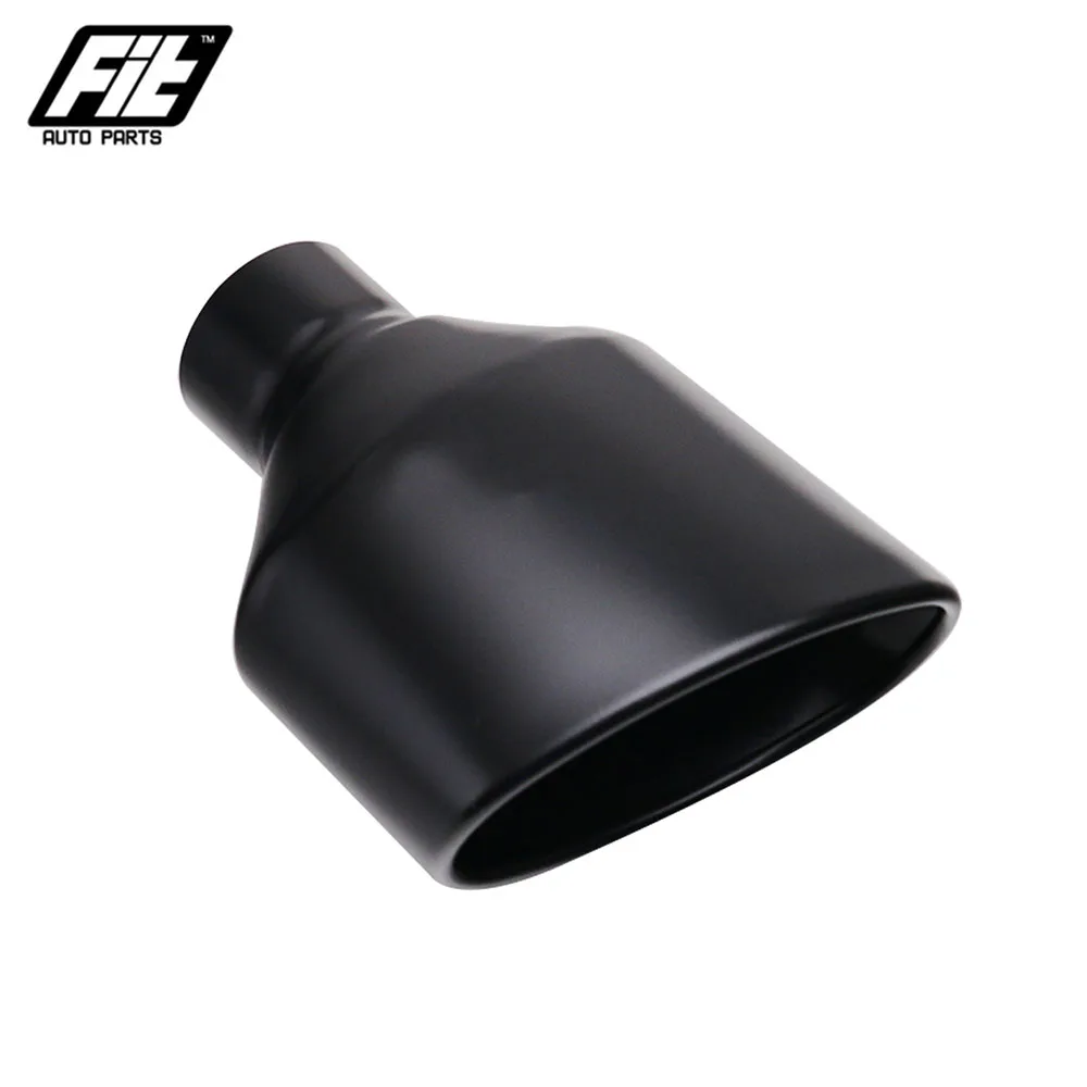 1 unidad de punta de escape ovalada universal de 63 mm para coche, silenciador de acero inoxidable 304 pulido con salida inclinada para RS3 RS4 RS5 A6 A7