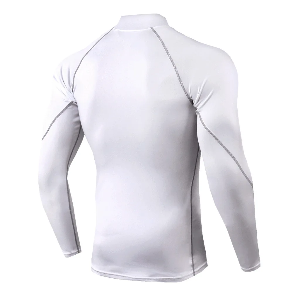 Camiseta deportiva para hombre, camiseta de secado rápido para culturismo y correr, camiseta de compresión de manga larga para gimnasio, camiseta ajustada para Fitness para hombre Rashgard