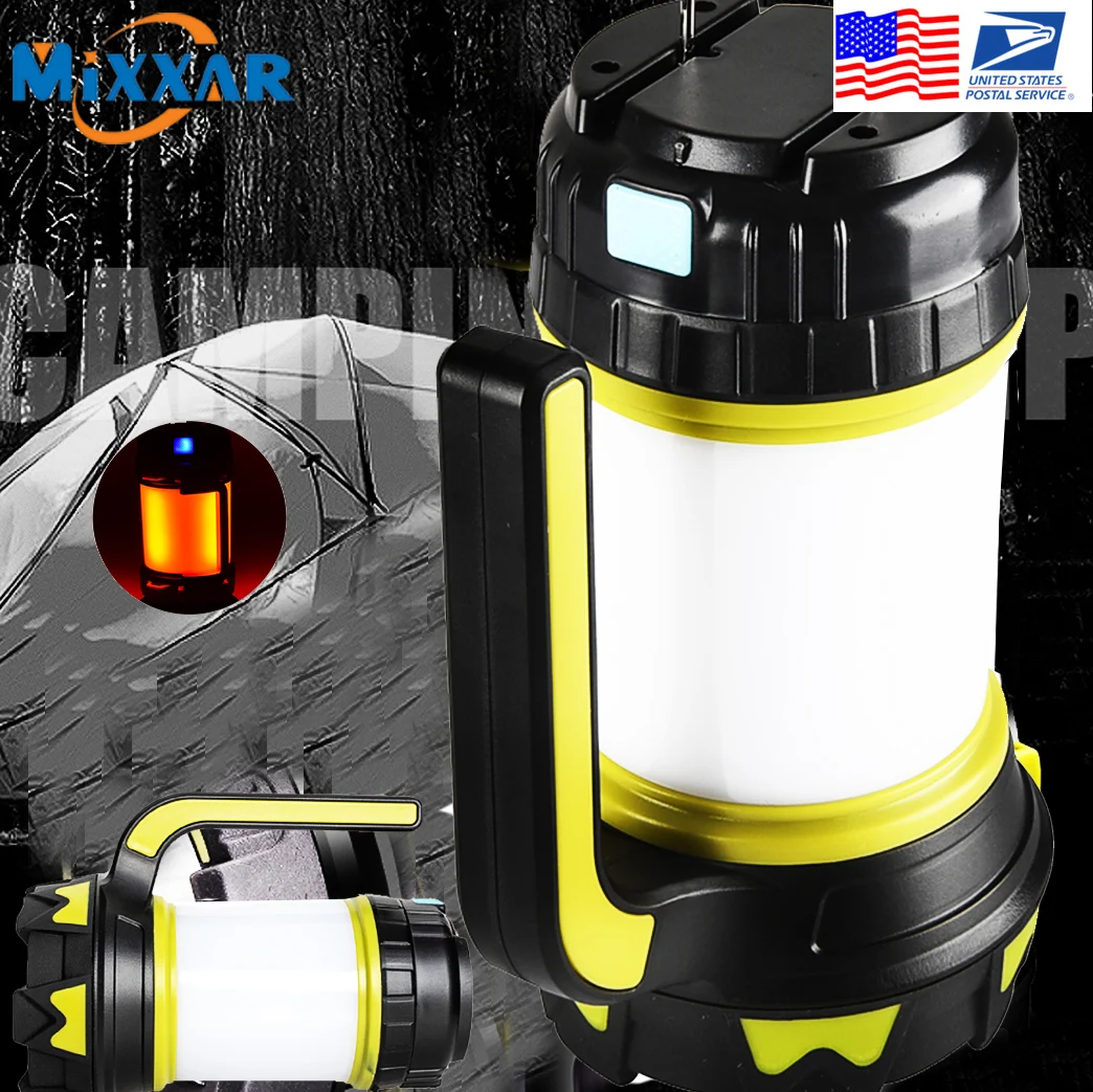 ZK30 8000 lúmenes 100W de larga duración, linterna LED recargable por USB linterna de Camping resistente al agua linterna de búsqueda al aire libre para caza de peces