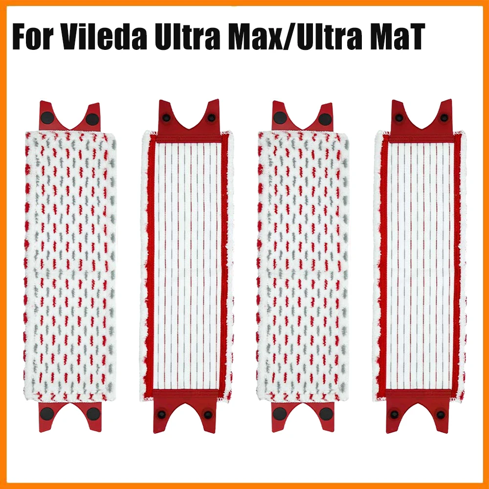 Paño de mopa giratorio plano reutilizable para Vileda UltraMax XL, máquina de secado rápido, almohadillas de microfibra lavables para fregona de suelo, accesorios de 51x14cm