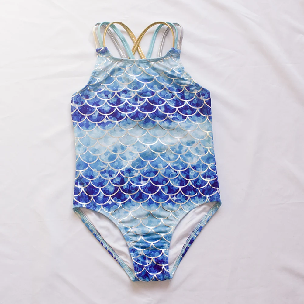 Traje de Baño para Niñas con Diseño de Escamas de Pescado 2026, Bordado en Forma de Concha, Traje de Baño de Una Pieza para Niñas, Ropa de Playa, Monokini