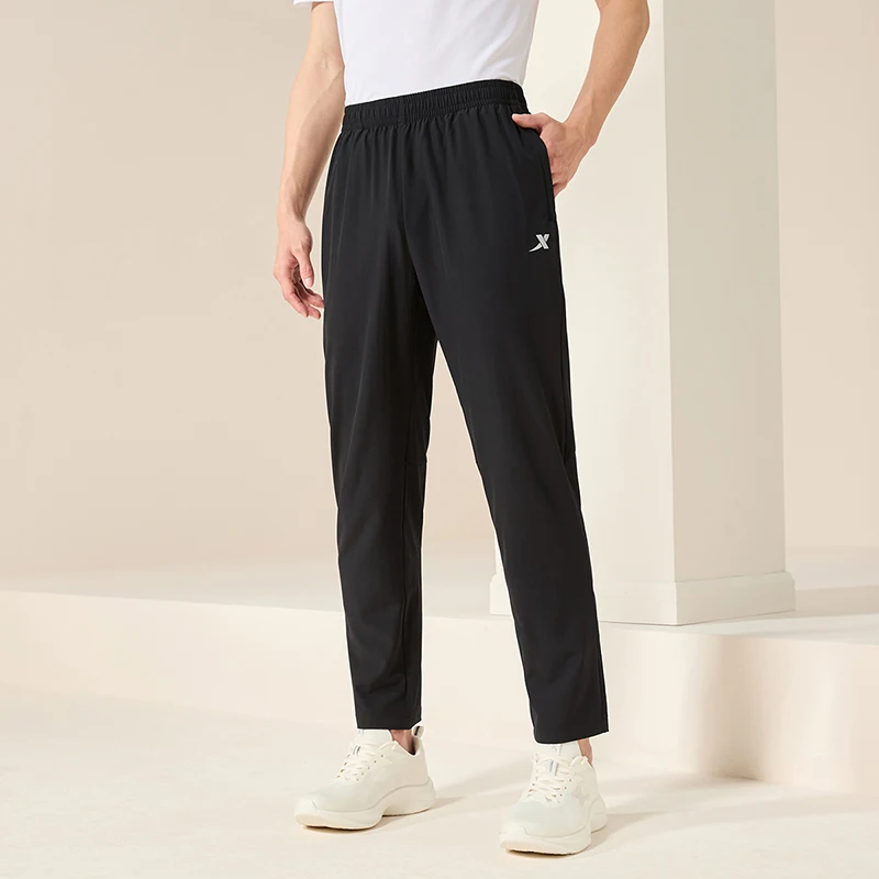 Pantalones de chándal tejidos Xtep para hombre, pantalones de chándal suaves de verano para hombre, pantalones deportivos transpirables cómodos para exteriores 876229980168