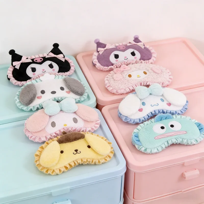 Antifaz Kawaii de Cinnamoroll, Antifaz de Anime con Diseño de Kuromi y Melody, para Dormir, Cuidado de los Ojos, Regalos