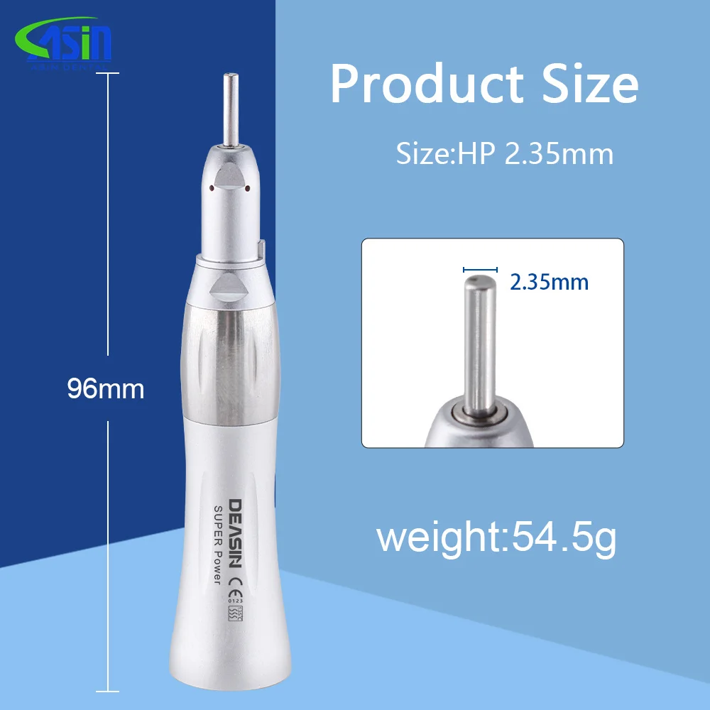 DEASIN-piezo de mano Dental recto de baja velocidad, relación de 22.000 RPM 1:1 para motores tipo E de laboratorio, herramientas de dentista