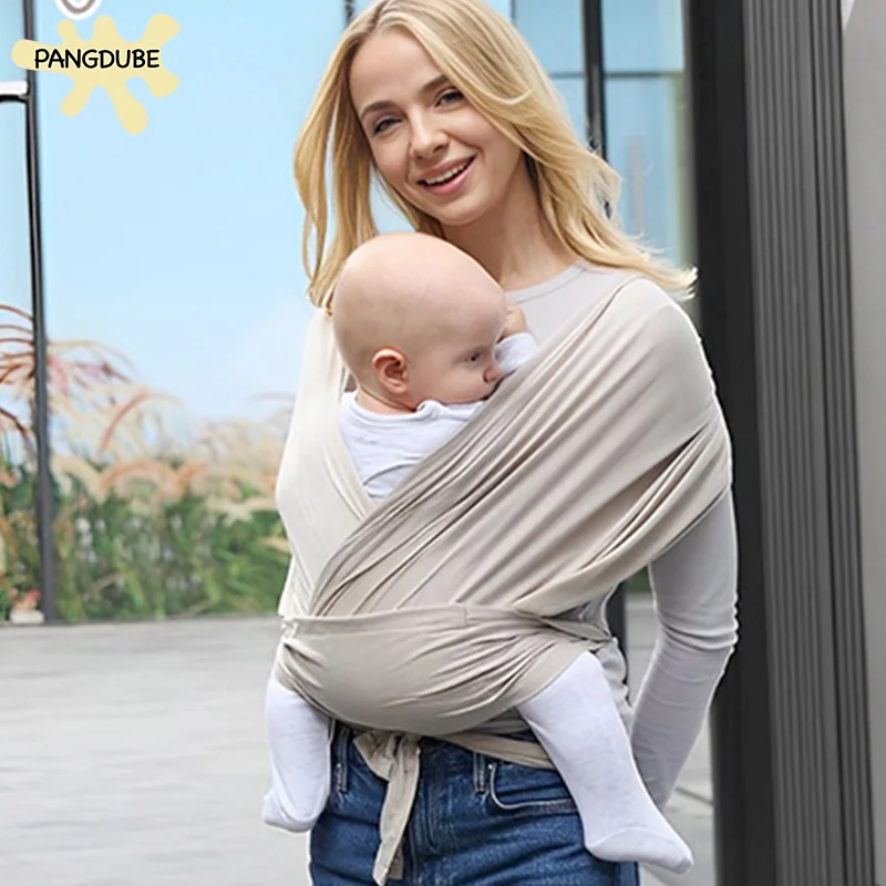 PANGDUBE Portabebés ergonómico con cabestrillo para bebé, cabestrillo de canguro de algodón suave para recién nacidos hasta 36 meses, cómodo portabebés frontal