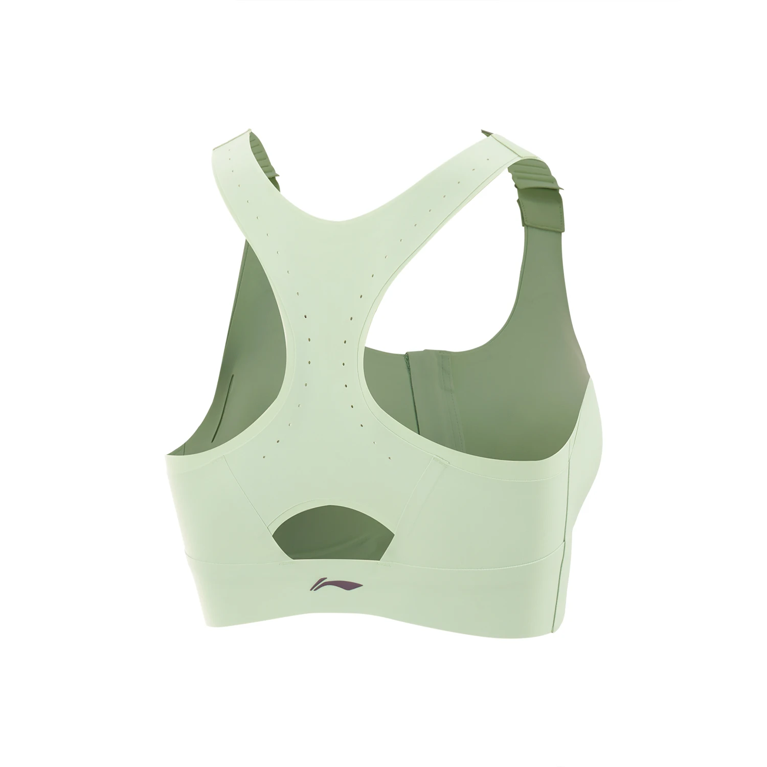 Li-ning-Sujetador deportivo deportivo para mujer, soporte estable, 54% poliéster, 46% elastano, forro cómodo y práctico, sujetadores con cremallera AUBV004