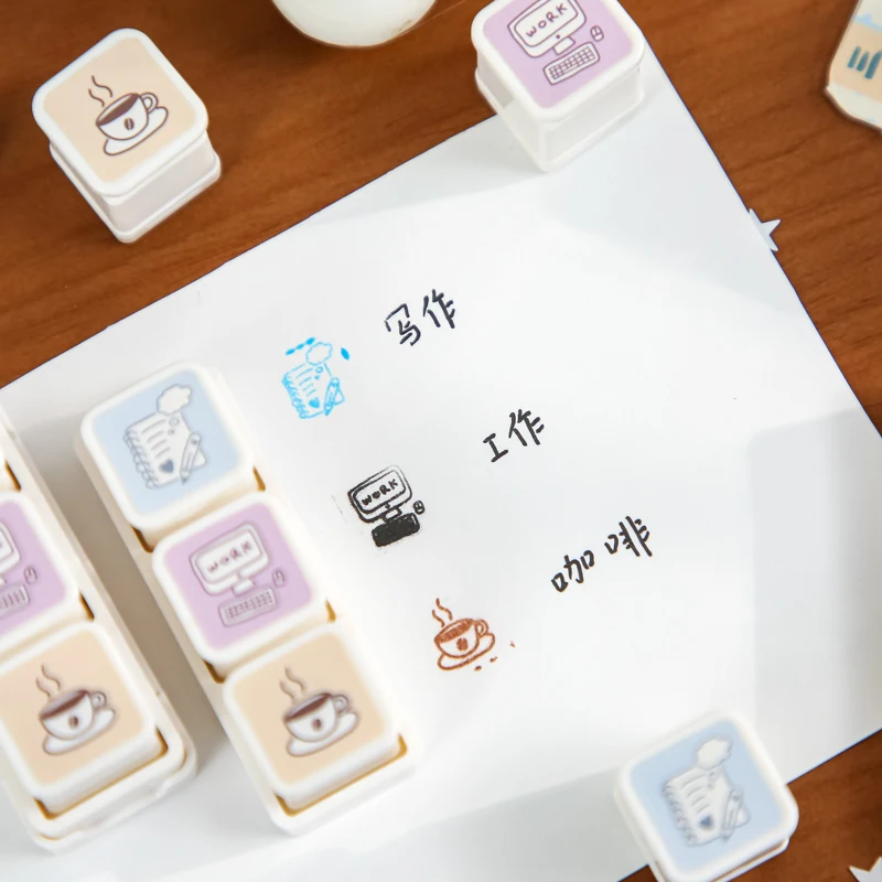 Juego de 3 Piezas de Adornos Decorativos con Diseño de Foca Kawaii para el Tiempo Libre, Material para Scrapbooking, Estética, Suministros para Diario