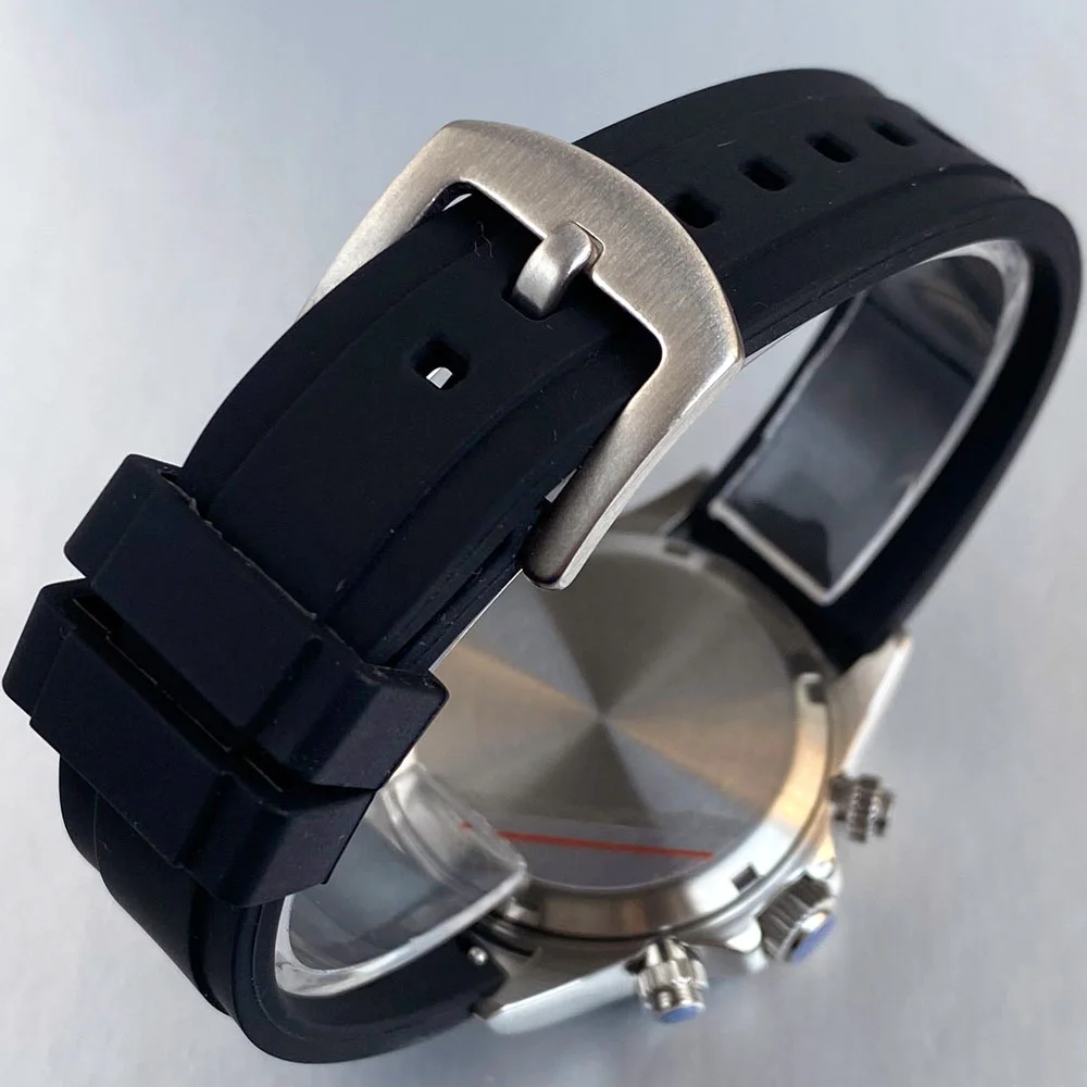 Reloj de lujo VK63 para hombre, cronómetro de negocios con movimiento de cuarzo, 39mm, acero/oro rosa, fecha, Esfera luminosa, cronógrafo completo