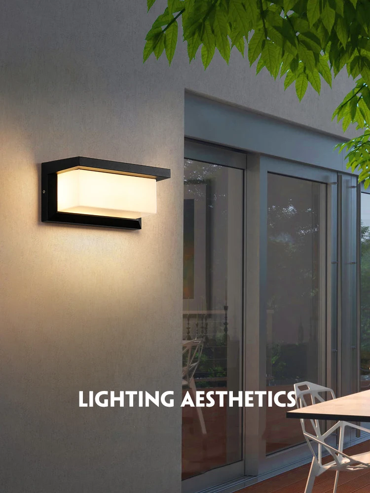 Luz Led de pared para exteriores, impermeable, IP65, Sensor de movimiento, iluminación Led para exteriores, luces para porche, balcón, jardín, lámpara de pared para exteriores