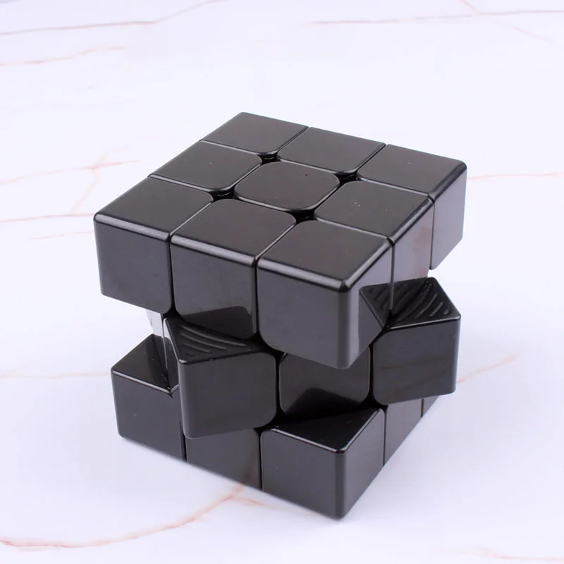 Cubo Mágico Magnético Negro Puro, Cubo de Velocidad Profesional, Juego de Rompecabezas Monocromático de Mismo Color para Juguetes