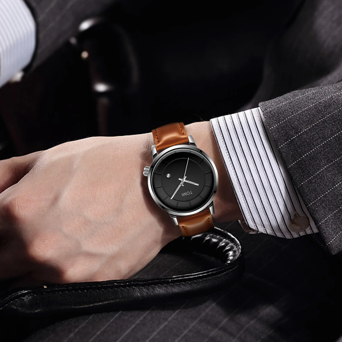 Reloj de lujo TOMI para hombre, reloj de cuarzo para hombre de negocios de marca Original a la moda