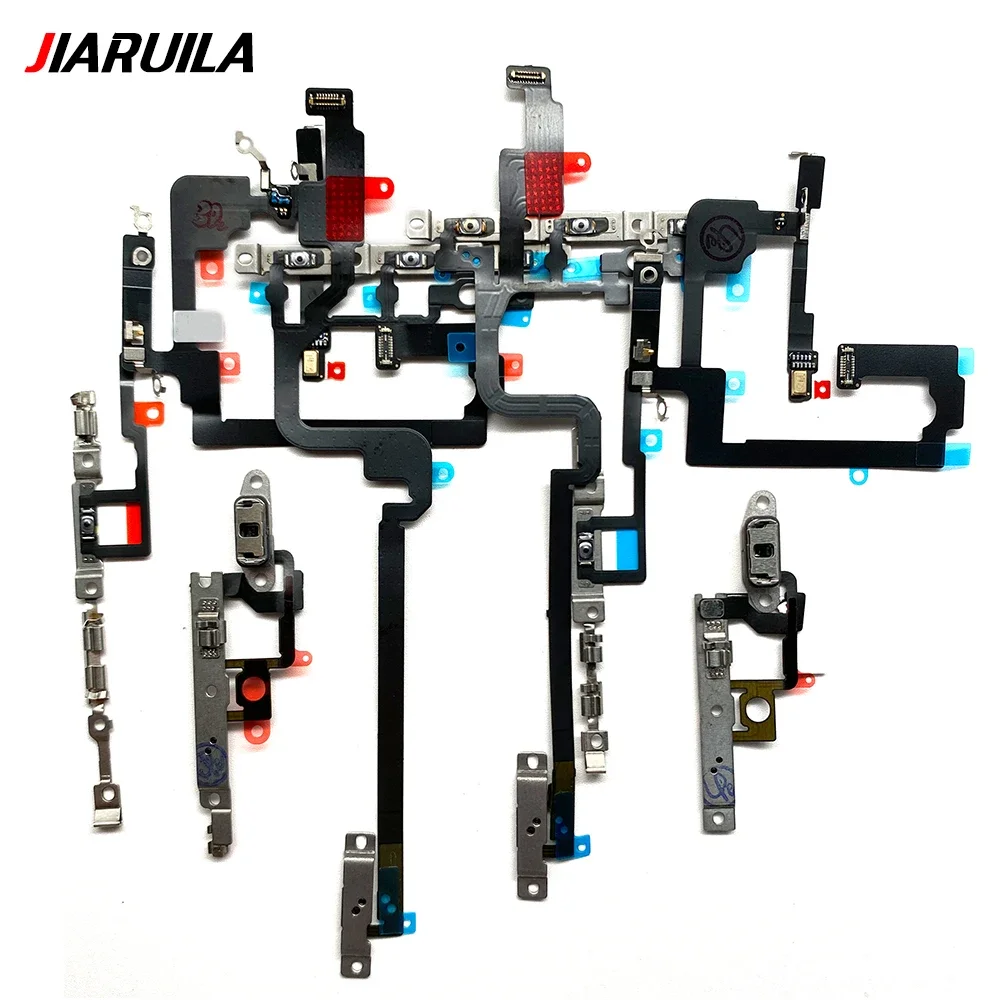 Cable flexible de encendido y apagado para IPhone 13, 14, 15 Pro Max Plus, Mini botón lateral de volumen arriba y abajo, cinta con Metal