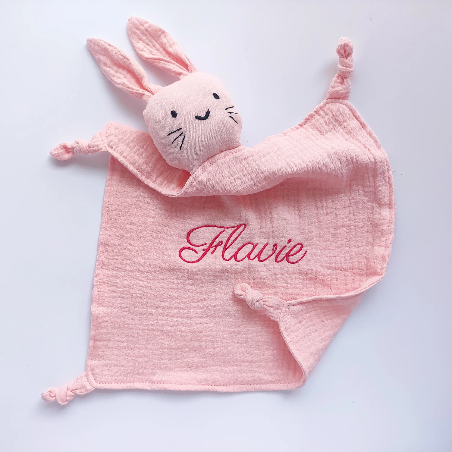 Chupete de bebé bordado personalizado con nombre, toalla tranquilizadora, edredón para dormir para bebé, manta de seguridad, regalo para bebé recién nacido