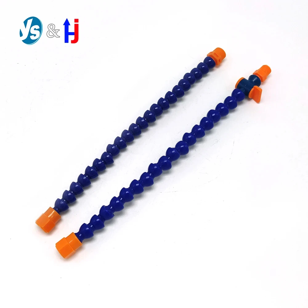 Manguera flexible de tubo de refrigerante de aceite y agua con boquilla para tubo de enfriamiento de torno de fresado CNC, rosca macho, 300 ~ 700 mm, 1/2 ", 3/8", 1/4"