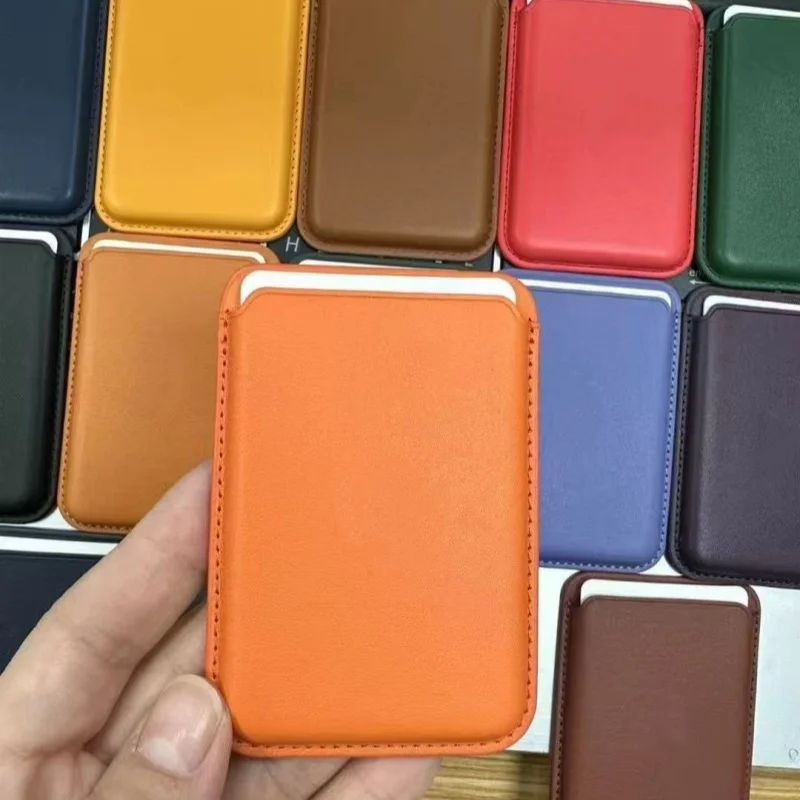 Funda de cuero con diseño 1:1, compatible con MagSafe, con tarjetero magnético para iPhone 18 Pro, 17, 16, 15 Pro Max y Samsung. Incluye caja y funda protectora.