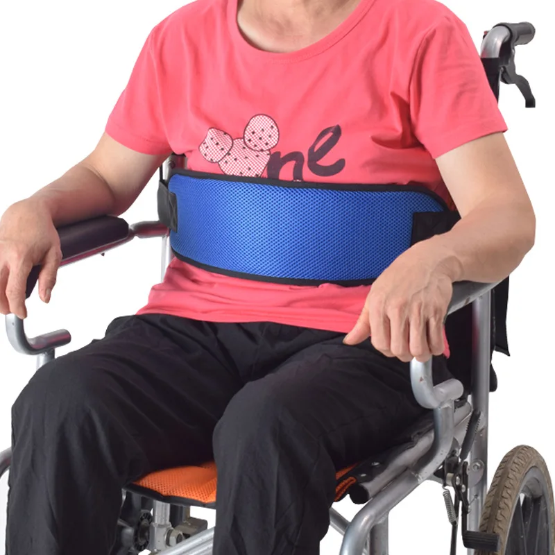 Liquidación: Banda de sujeción transpirable de malla para silla de ruedas, ajustable, elástica, equipo de protección, cinturón de sujeción, prevención de caídas