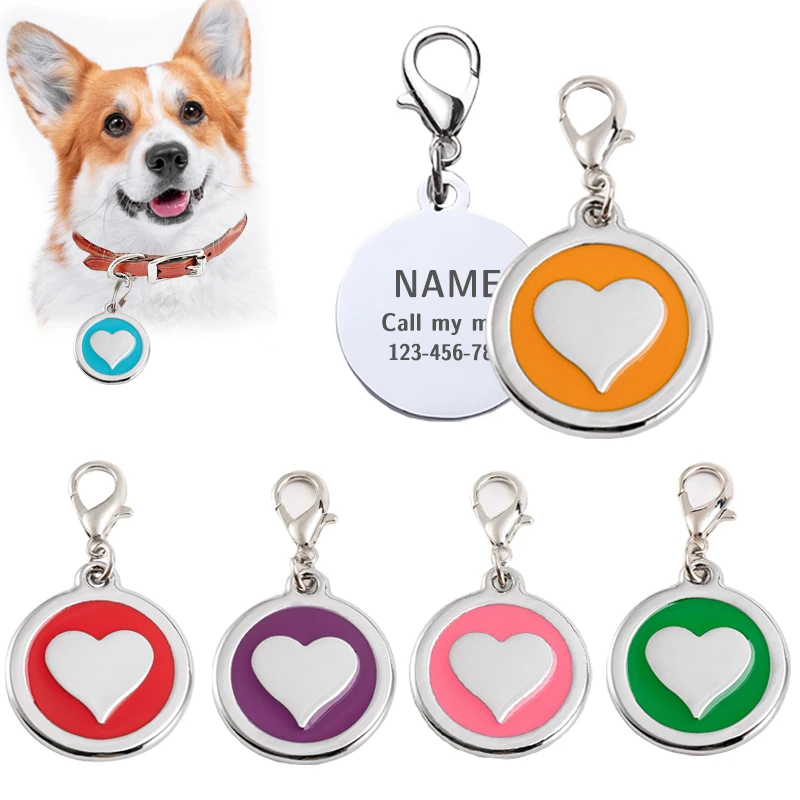 Lindos modelos de amor se pueden escribir etiqueta de perro, etiqueta de Metal para perro mascota, letras antipérdida, etiqueta para perro mascota, llavero con logotipo personalizado, accesorios para mascotas