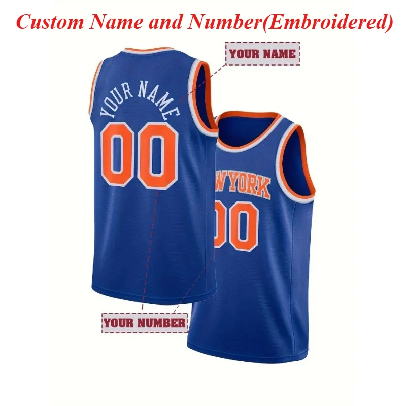 Camiseta de baloncesto personalizada para hombre: nombre y número personalizados, uniforme atlético sin mangas transpirable para entrenamiento y competición
