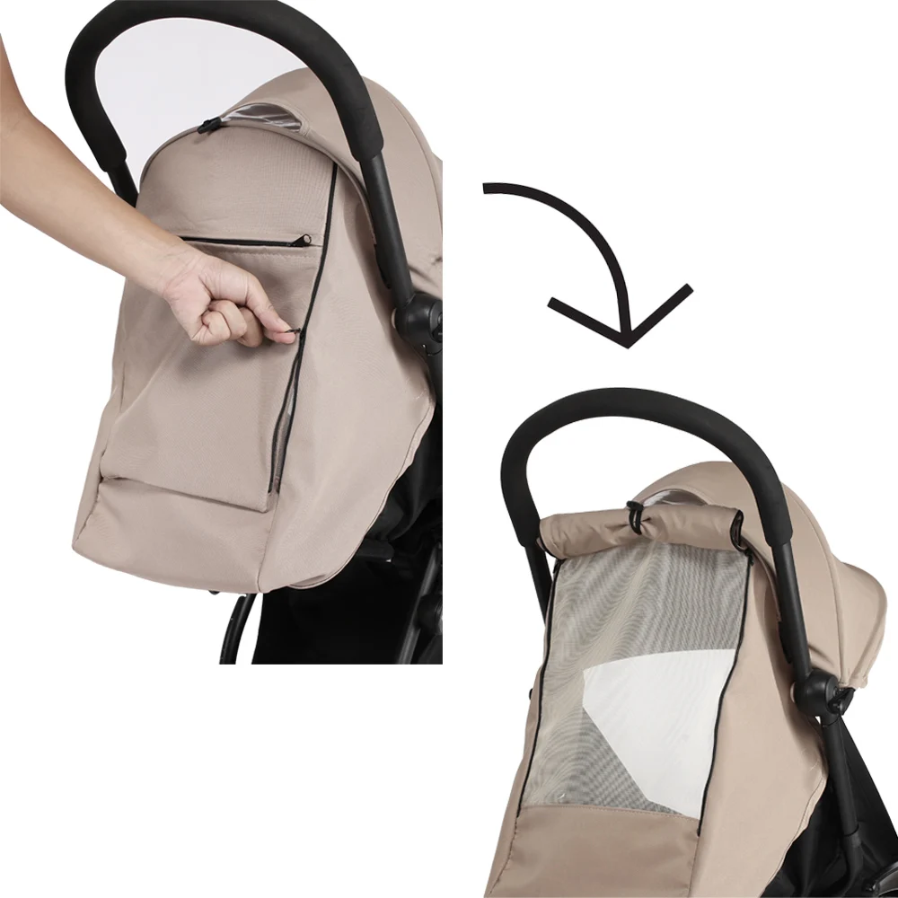 3 unids/set 175 °   Funda de dosel, cojín de asiento, accesorios de cochecito ajustables para Yoya/Babythrone YOYO, colchón de asiento con sombrilla