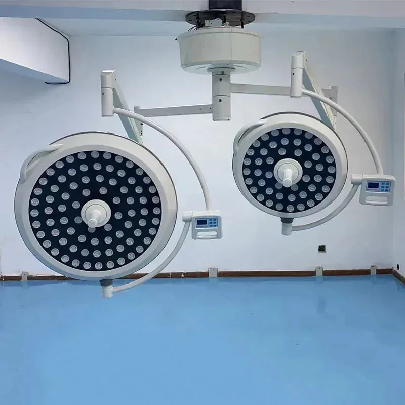 2025 nueva sala de operaciones médicas de hospital, luz LED quirúrgica de techo con doble cúpula y sombra variada