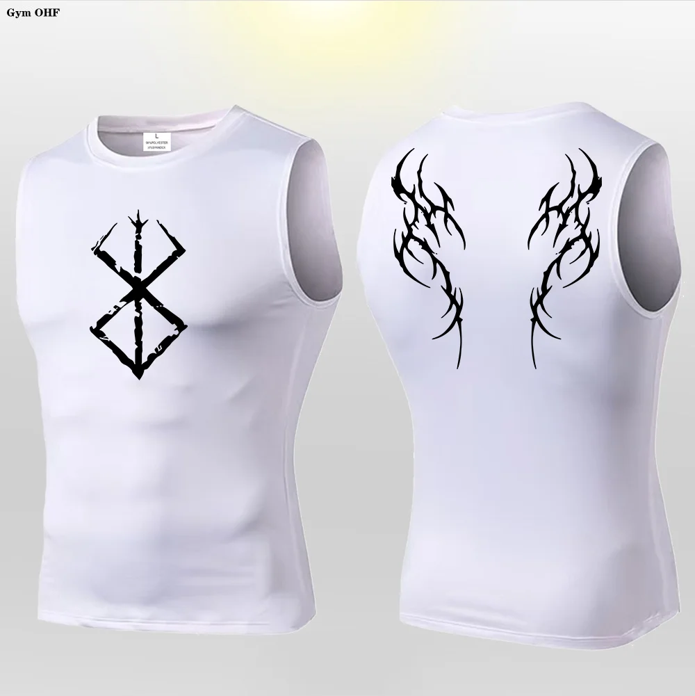 Y2K Anime verano hombres gimnasio camisetas sin mangas ropa de Fitness malla de secado rápido culturismo camisetas sin mangas hombres chaleco para correr
