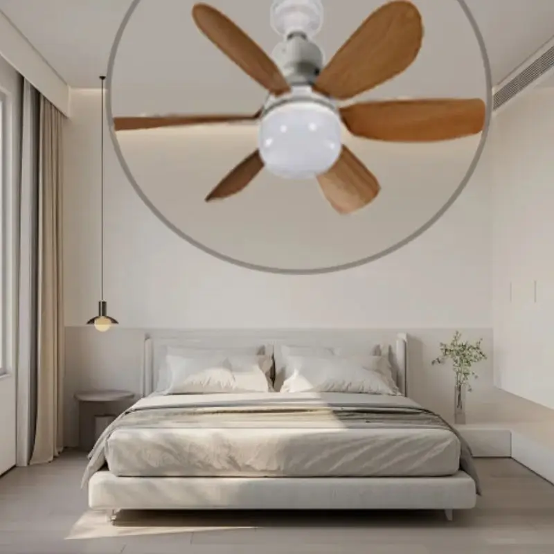 Hogar E26 E27 LED ventilador de techo luz Control remoto inalámbrico con luces nocturnas de atenuación continua ventilador inteligente para habitación Oficina estudio