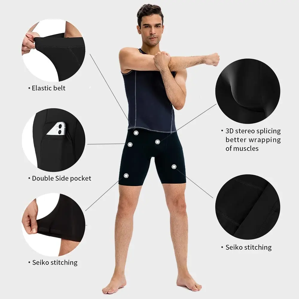 Pantalones cortos de compresión para hombre, pantalones deportivos de secado rápido para Fitness, entrenamiento para correr, pantalones cortos de baloncesto para maratón, pantalones cortos elásticos para entrenamiento de gimnasia