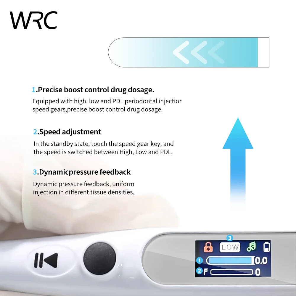Pluma inyector de anestesia Dental eléctrica, jeringa de anestesia inalámbrica indolora con pantalla LCD, herramienta clínica recargable portátil