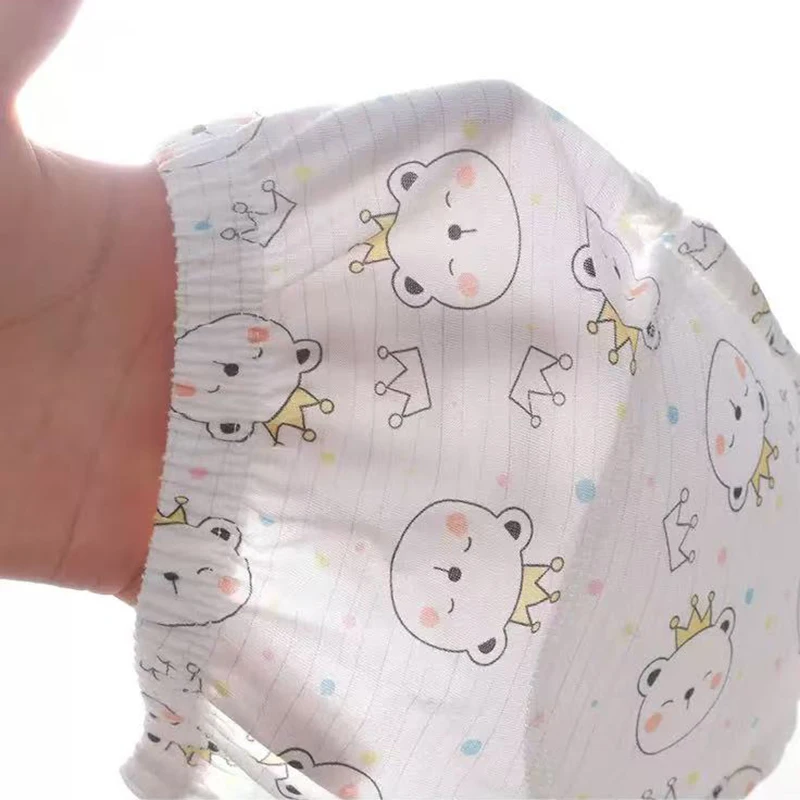 4 Uds. De algodón para niños y niñas, transpirable, reutilizable, lindo orinal para inodoro, pantalón de entrenamiento, absorbente, impermeable, ropa interior para niños, pantalones cortos